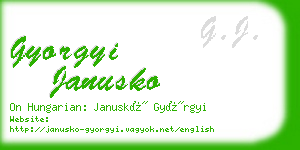 gyorgyi janusko business card